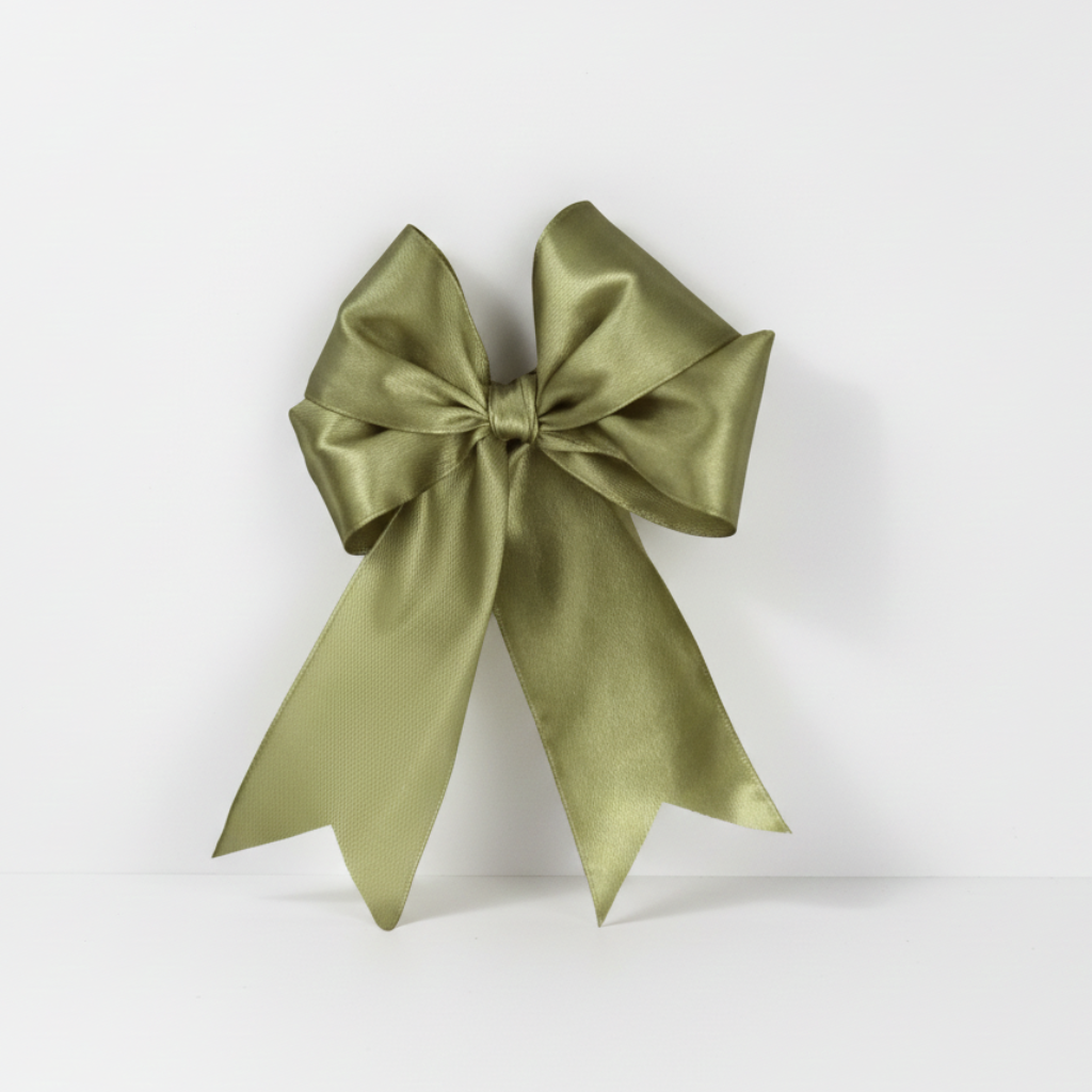 Saténová stuha olivově zelená 40 mm – elegantní dekorace a mašle